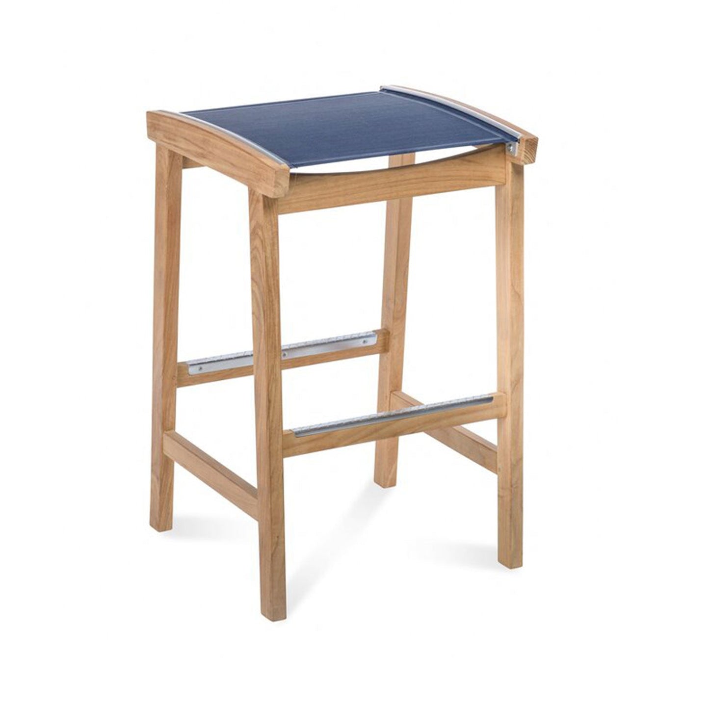 Backless Teak Outdoor Bar Stool