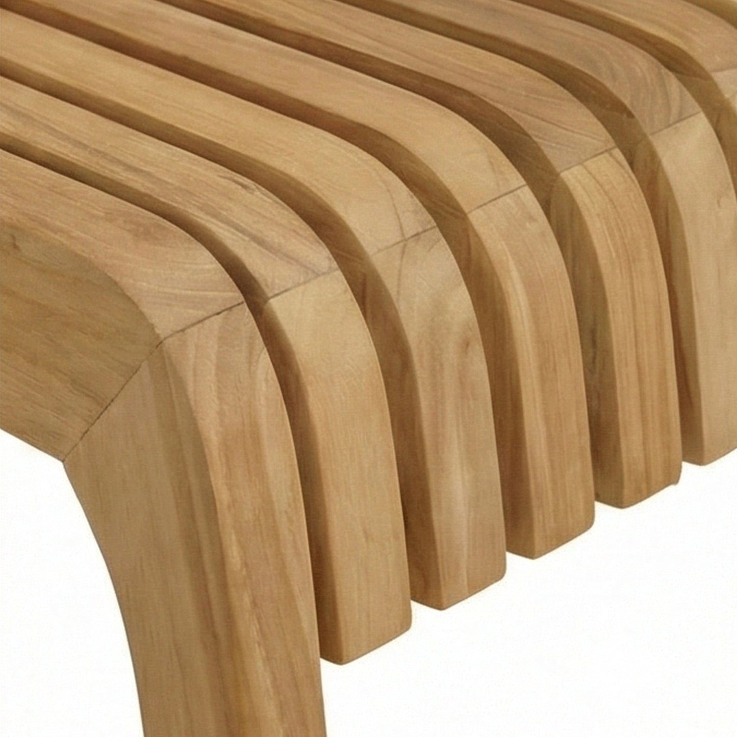 Armless Teak Outdoor Bar Stool