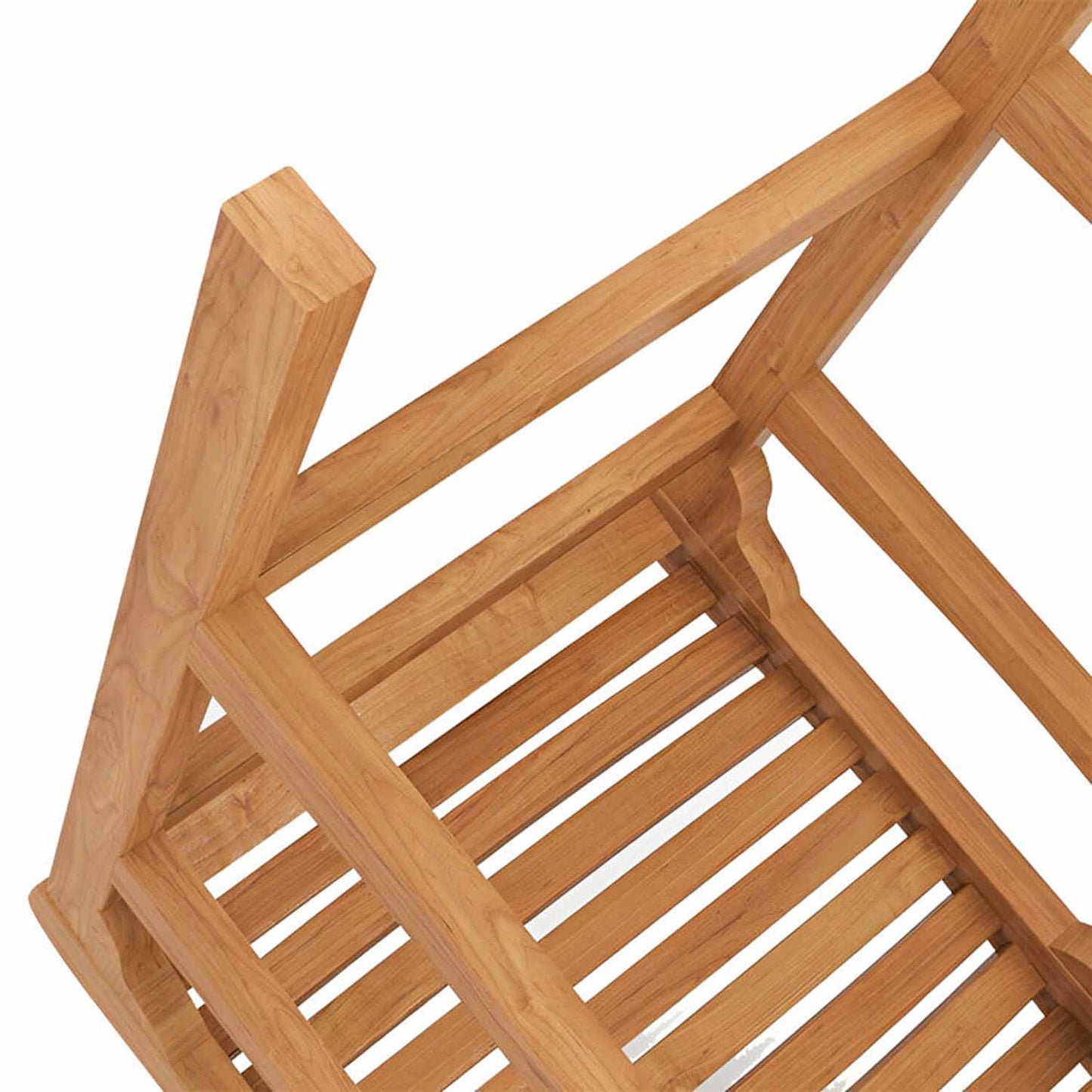 Armless Teak Outdoor Bar Stool