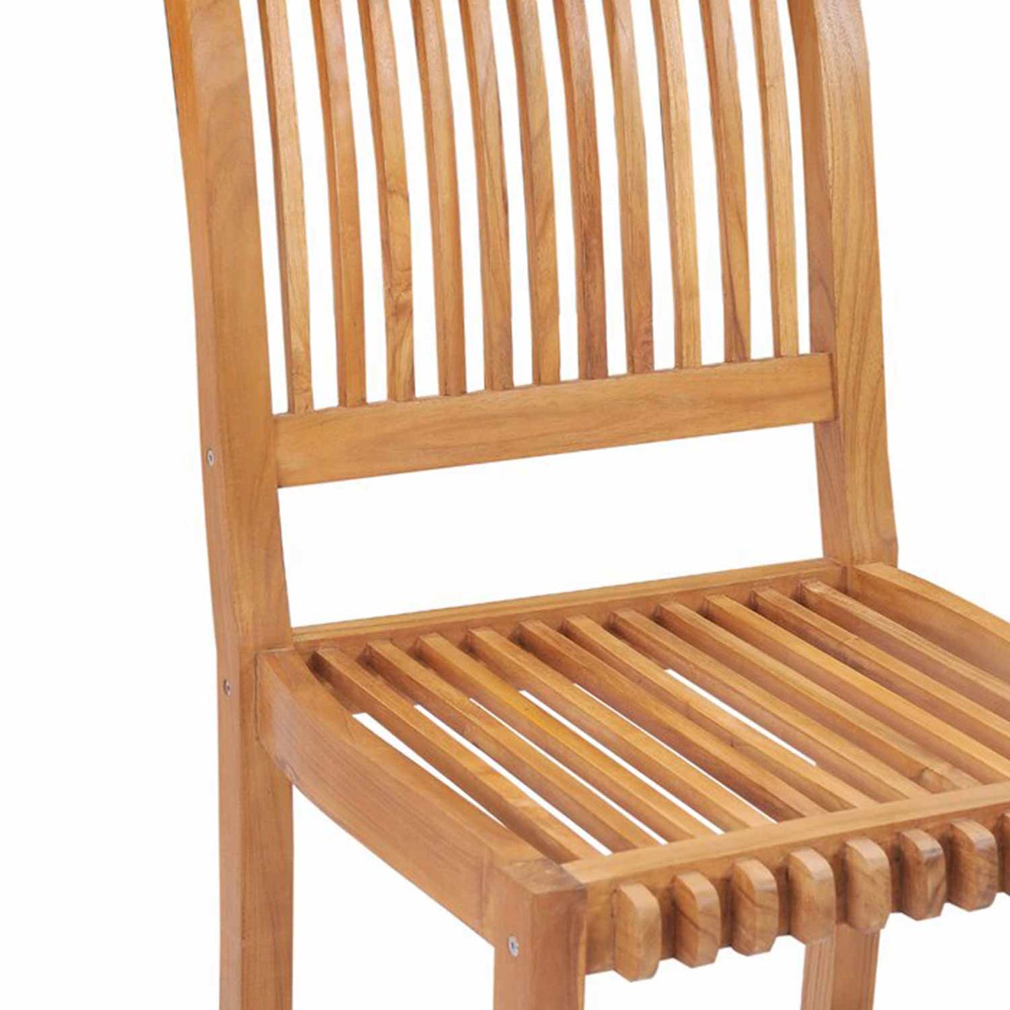 Armless Teak Outdoor Bar Stool