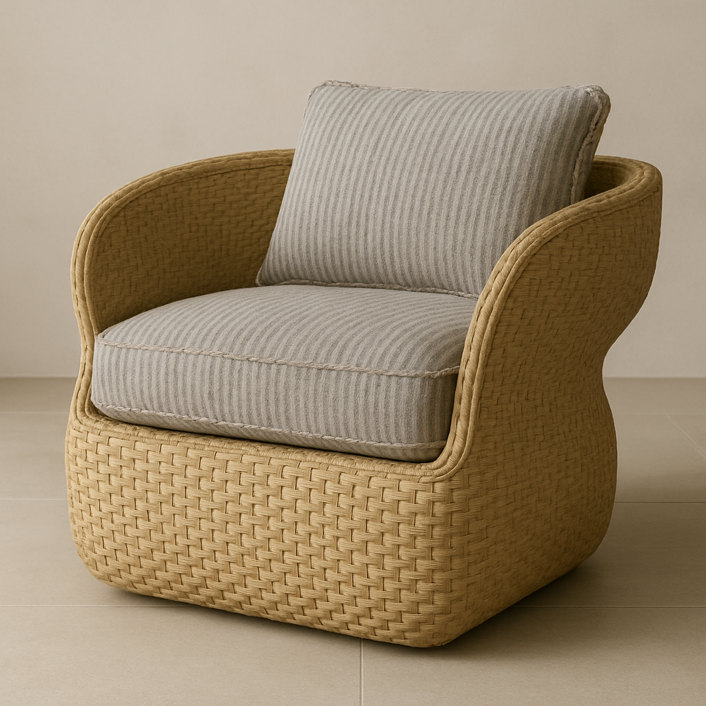 All-Weather Rattan Outdoor Accent Chair