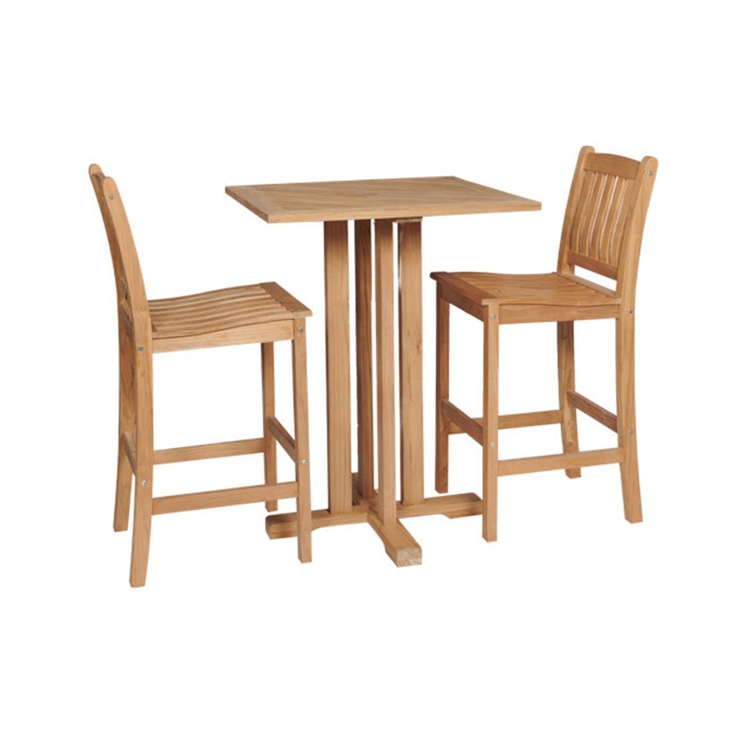 Armless Teak Outdoor Bar Stool