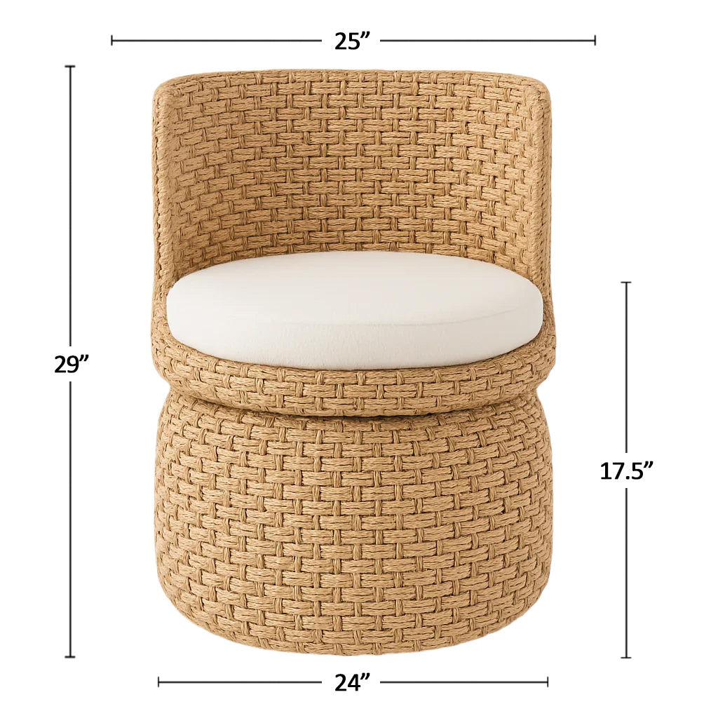 Seagrass Swivel Lounge Chair