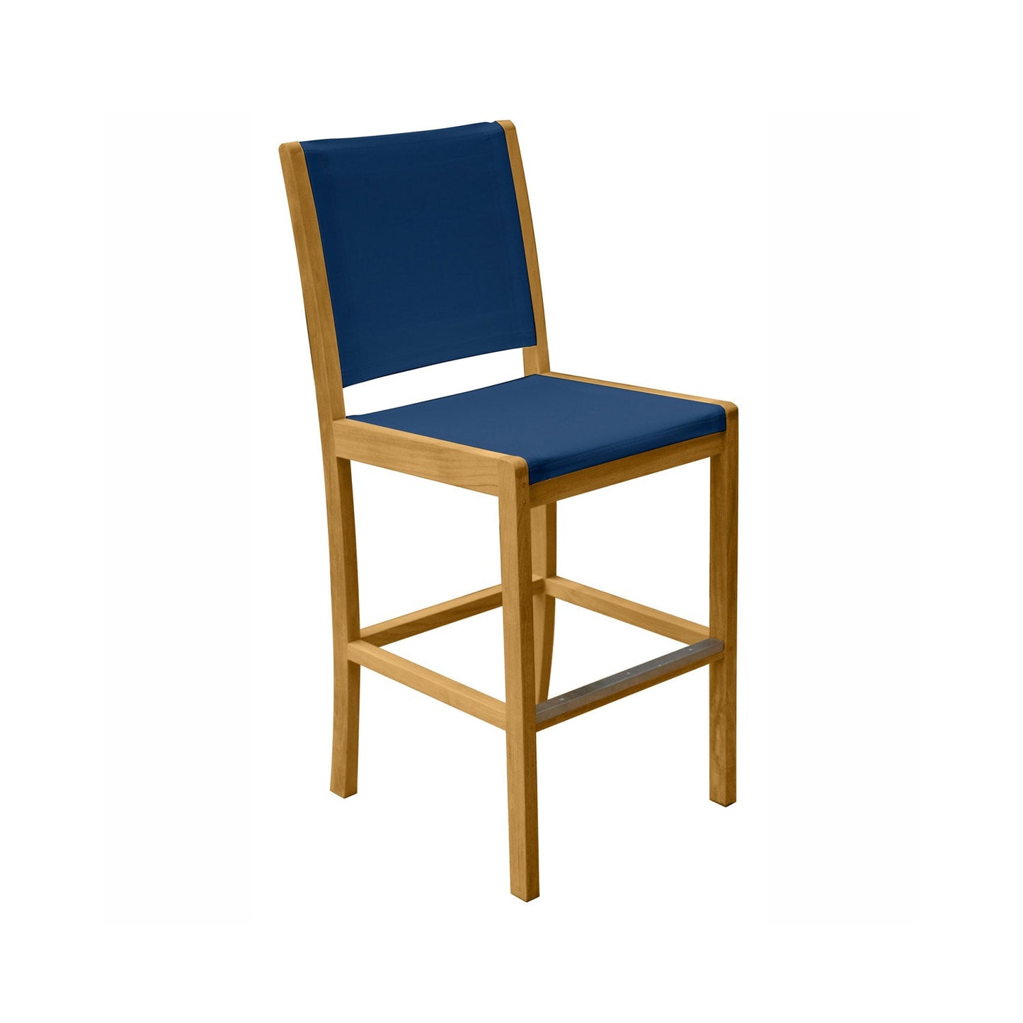 Armless Teak Outdoor Bar Stool