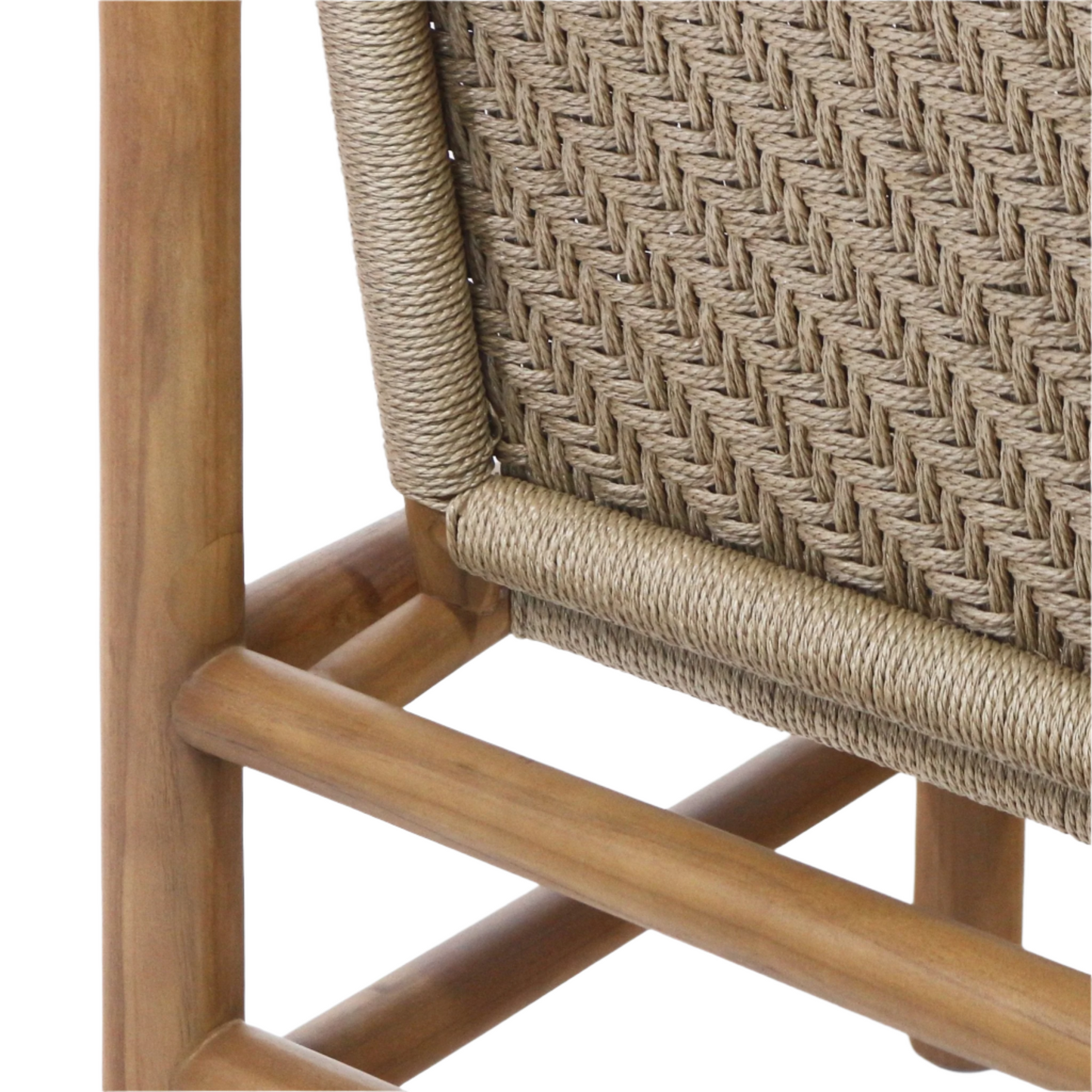 Teak & Polypropylene Woven Dining Chair