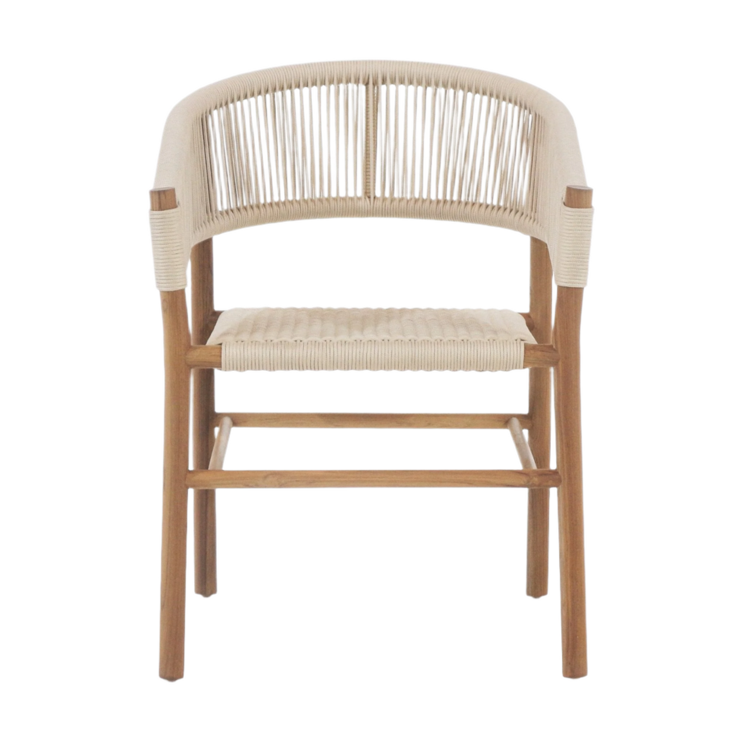 Teak & Polypropylene Woven Dining Chair