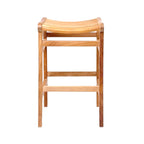 Backless Teak Outdoor Bar Stool
