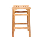 Backless Teak Outdoor Bar Stool