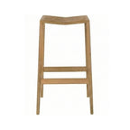 Backless Teak Outdoor Bar Stool