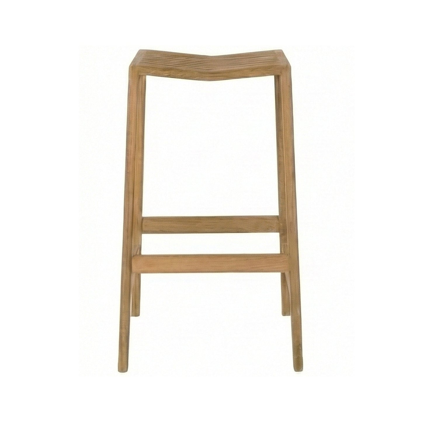 Backless Teak Outdoor Bar Stool