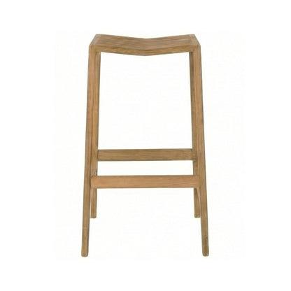 Backless Teak Outdoor Bar Stool
