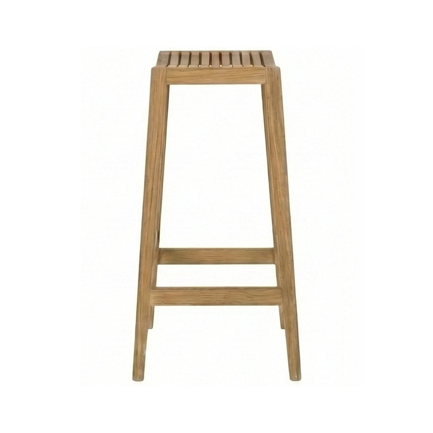 Backless Teak Outdoor Bar Stool