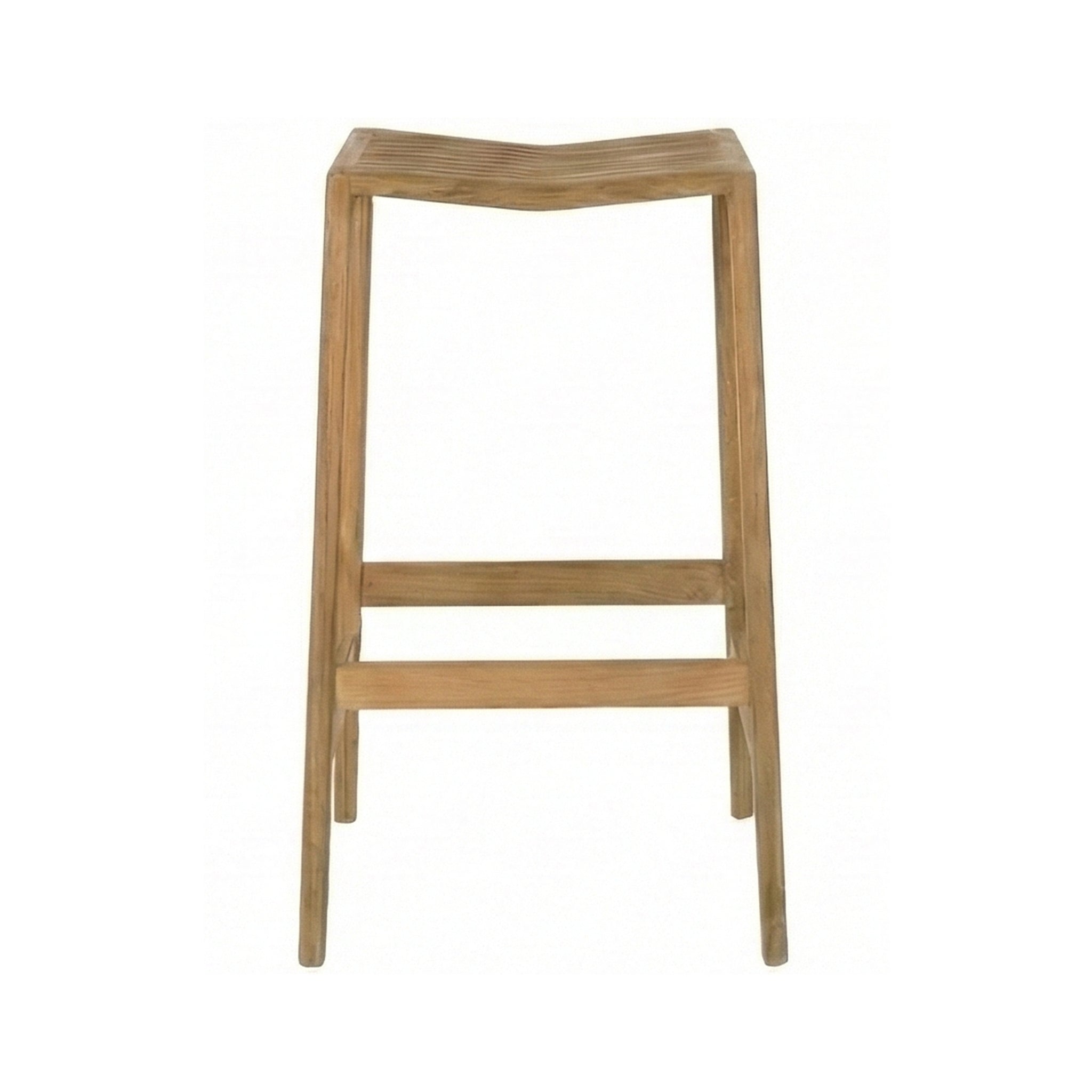 Backless Teak Outdoor Bar Stool