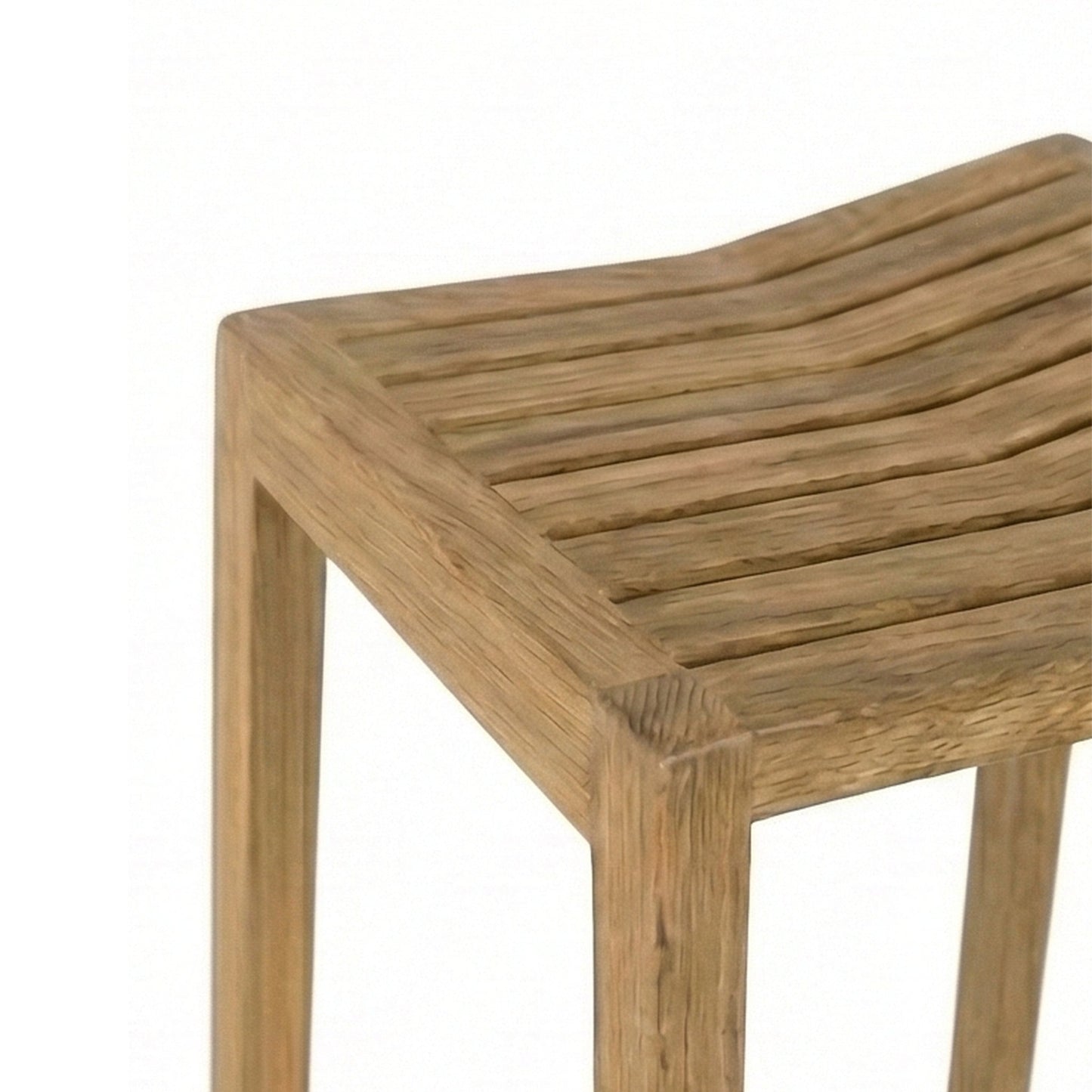 Backless Teak Outdoor Bar Stool