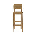 Armless Teak Outdoor Bar Stool