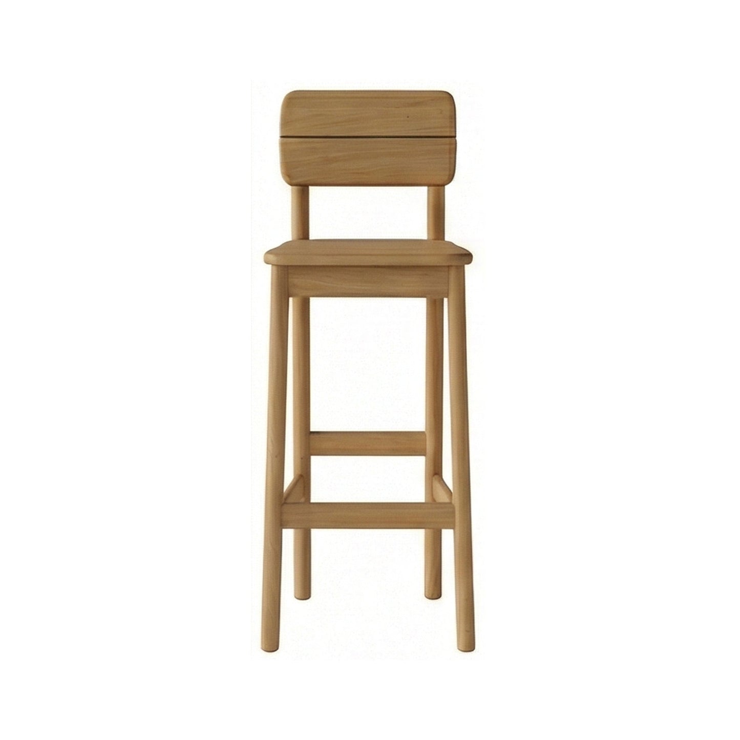 Armless Teak Outdoor Bar Stool