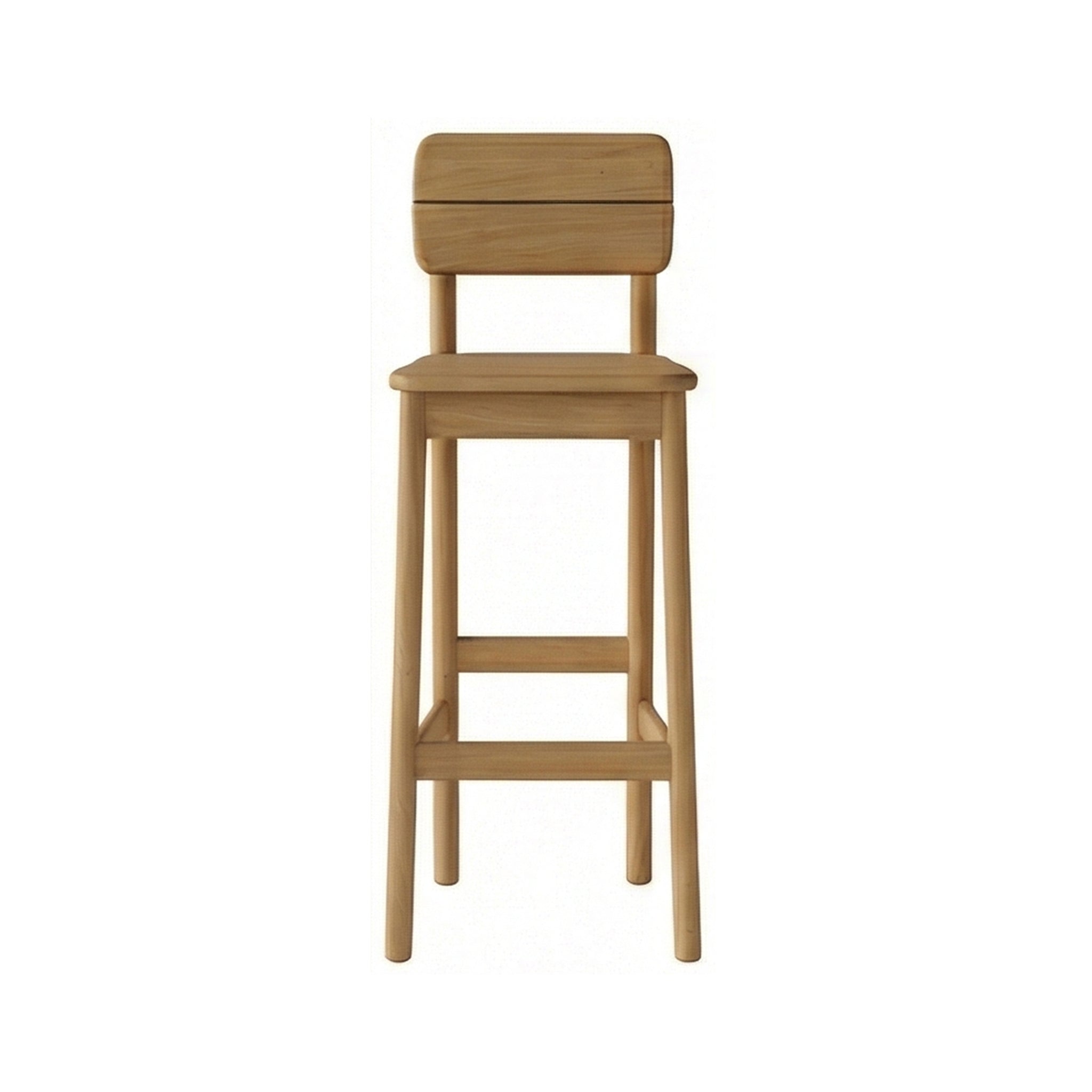 Armless Teak Outdoor Bar Stool