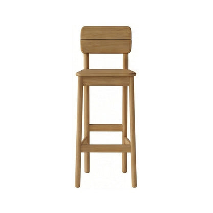 Armless Teak Outdoor Bar Stool