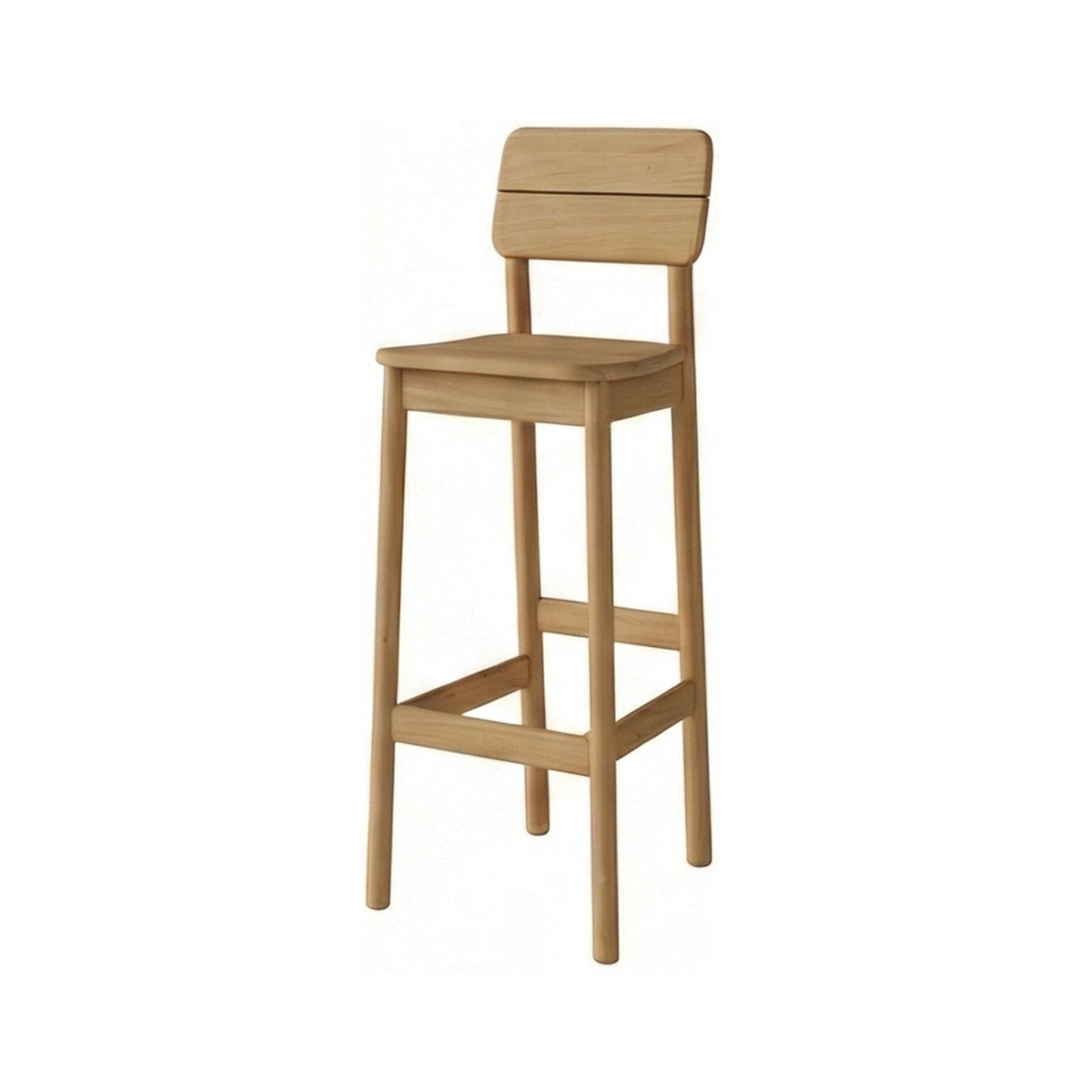 Armless Teak Outdoor Bar Stool