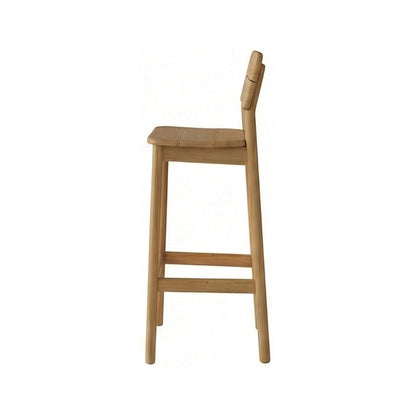 Armless Teak Outdoor Bar Stool