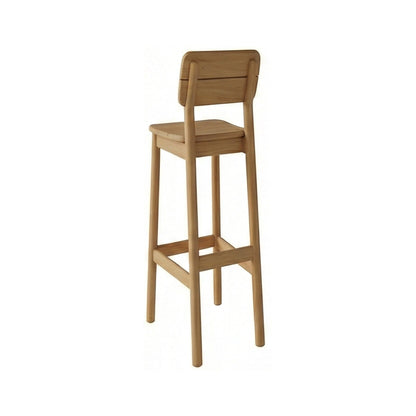 Armless Teak Outdoor Bar Stool