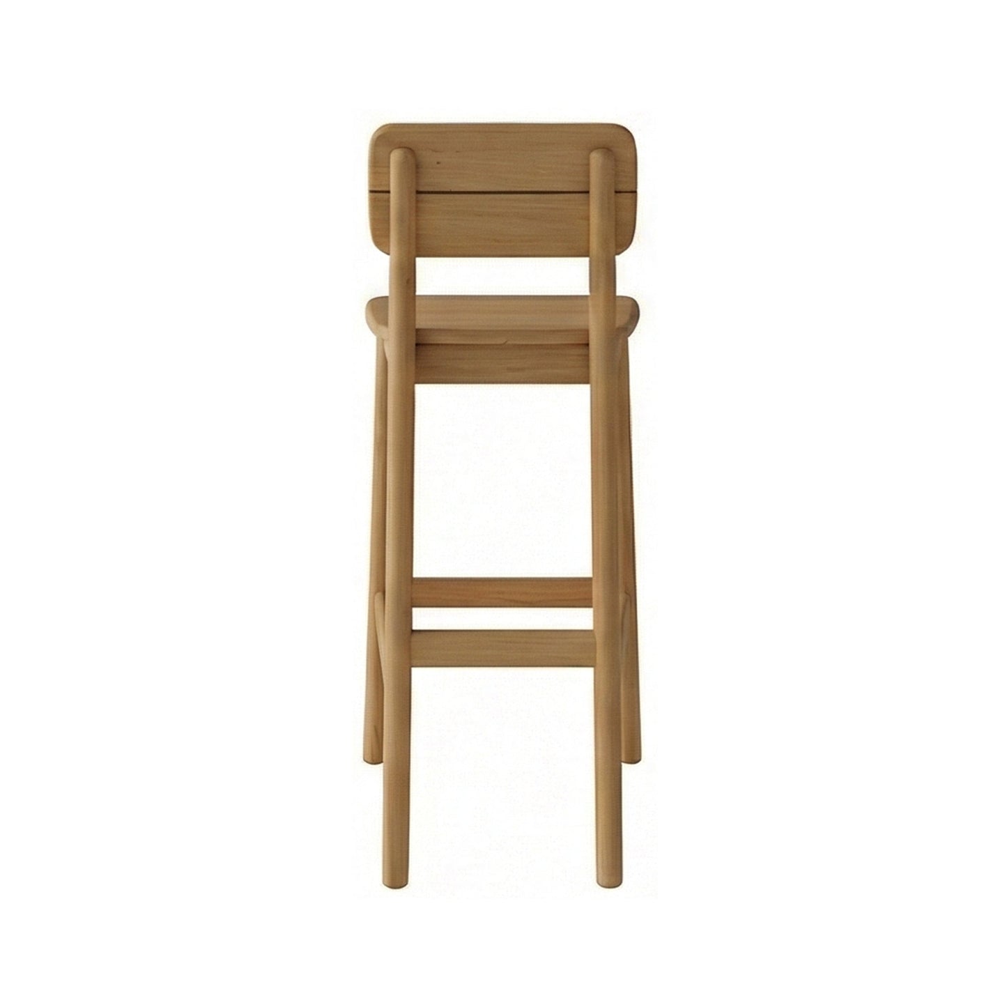 Armless Teak Outdoor Bar Stool