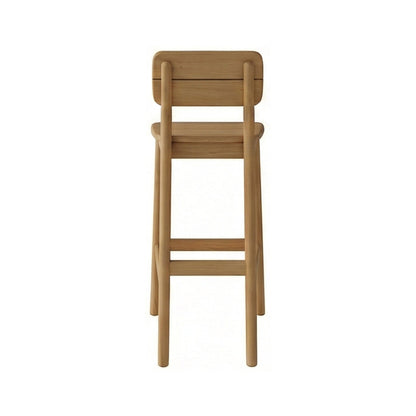 Armless Teak Outdoor Bar Stool