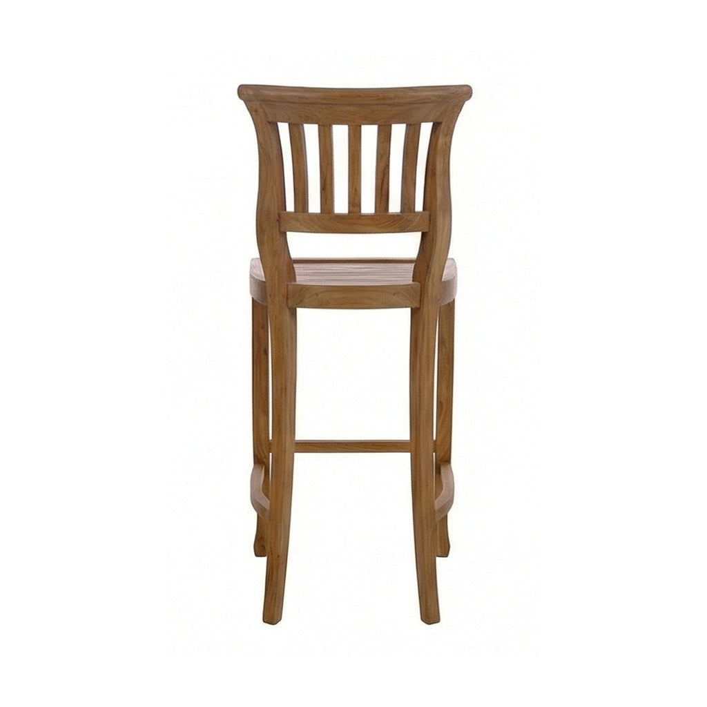 Armlehnloser Teak-Barhocker für den Außenbereich