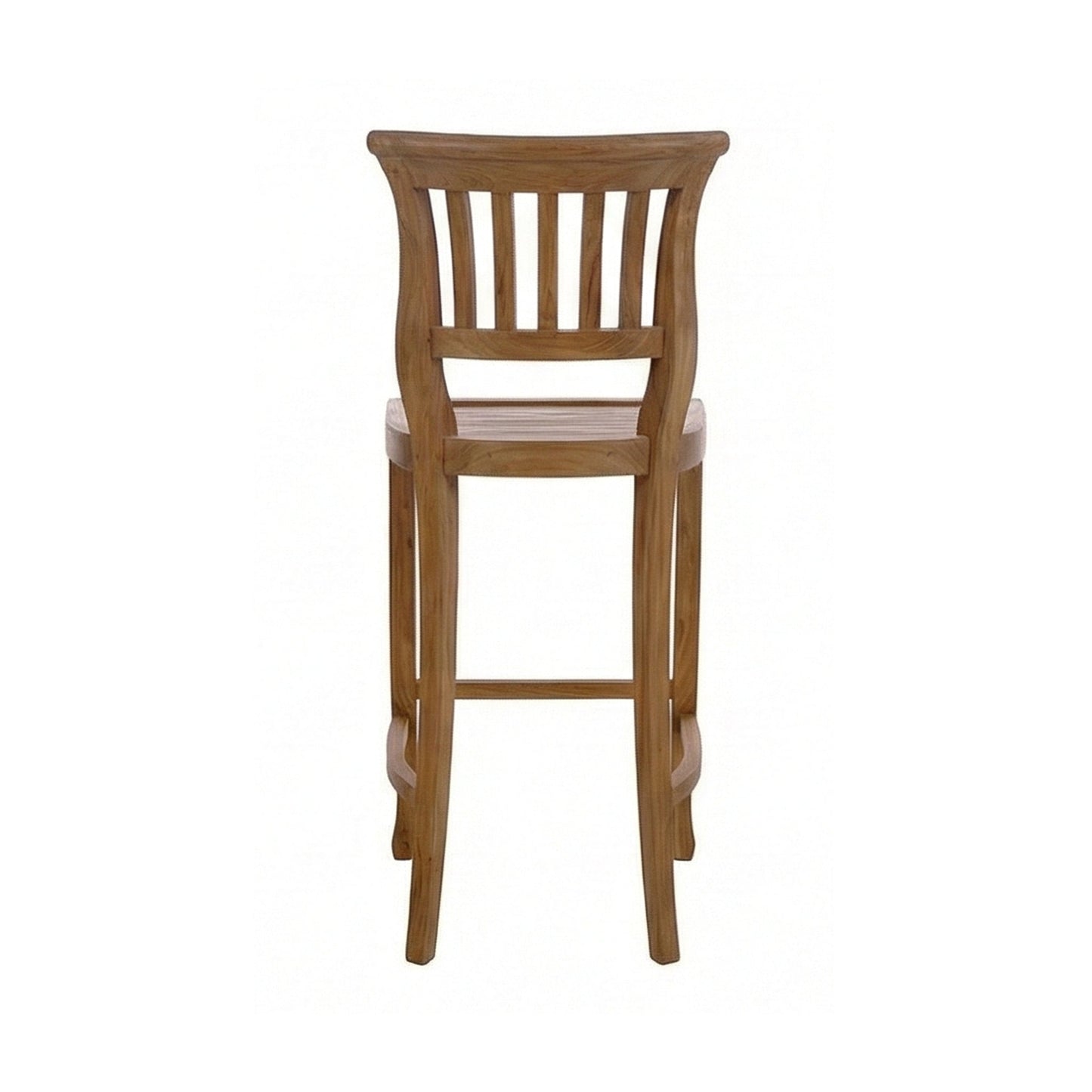 Armless Teak Outdoor Bar Stool
