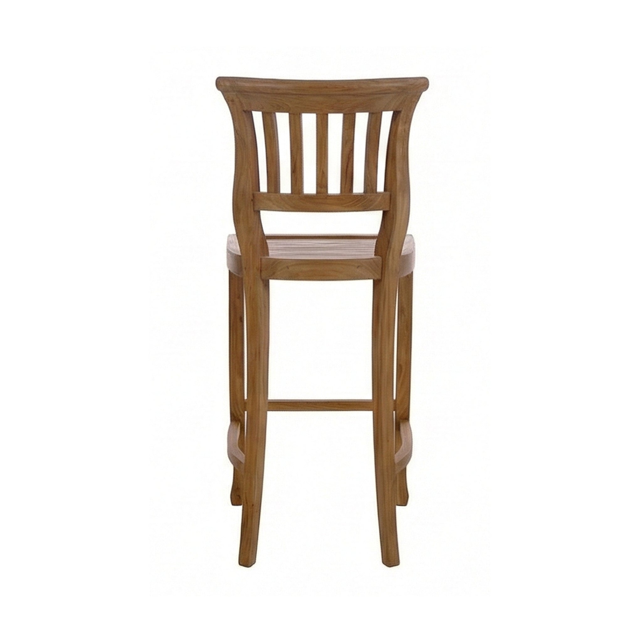 Armlehnloser Teak-Barhocker für den Außenbereich