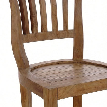 Armless Teak Outdoor Bar Stool