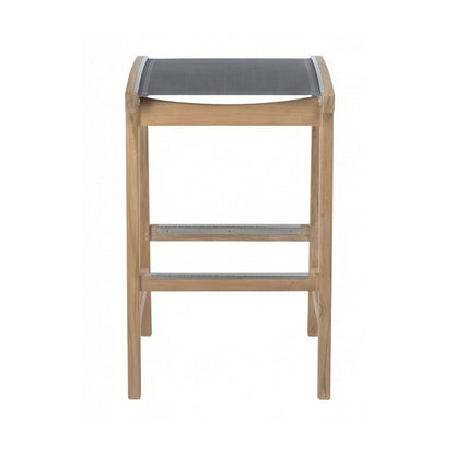 Backless Teak Outdoor Bar Stool