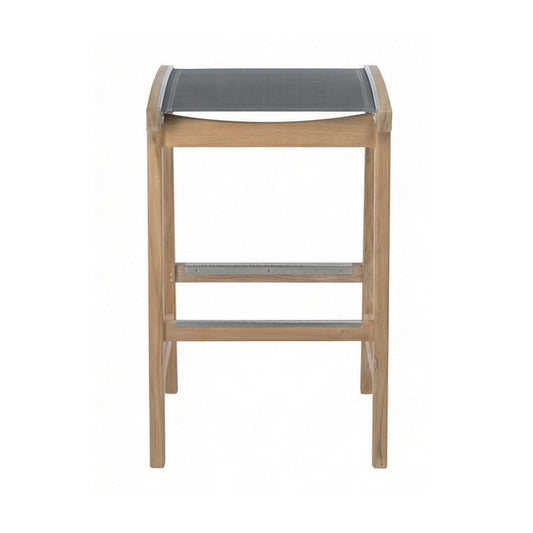 Backless Teak Outdoor Bar Stool