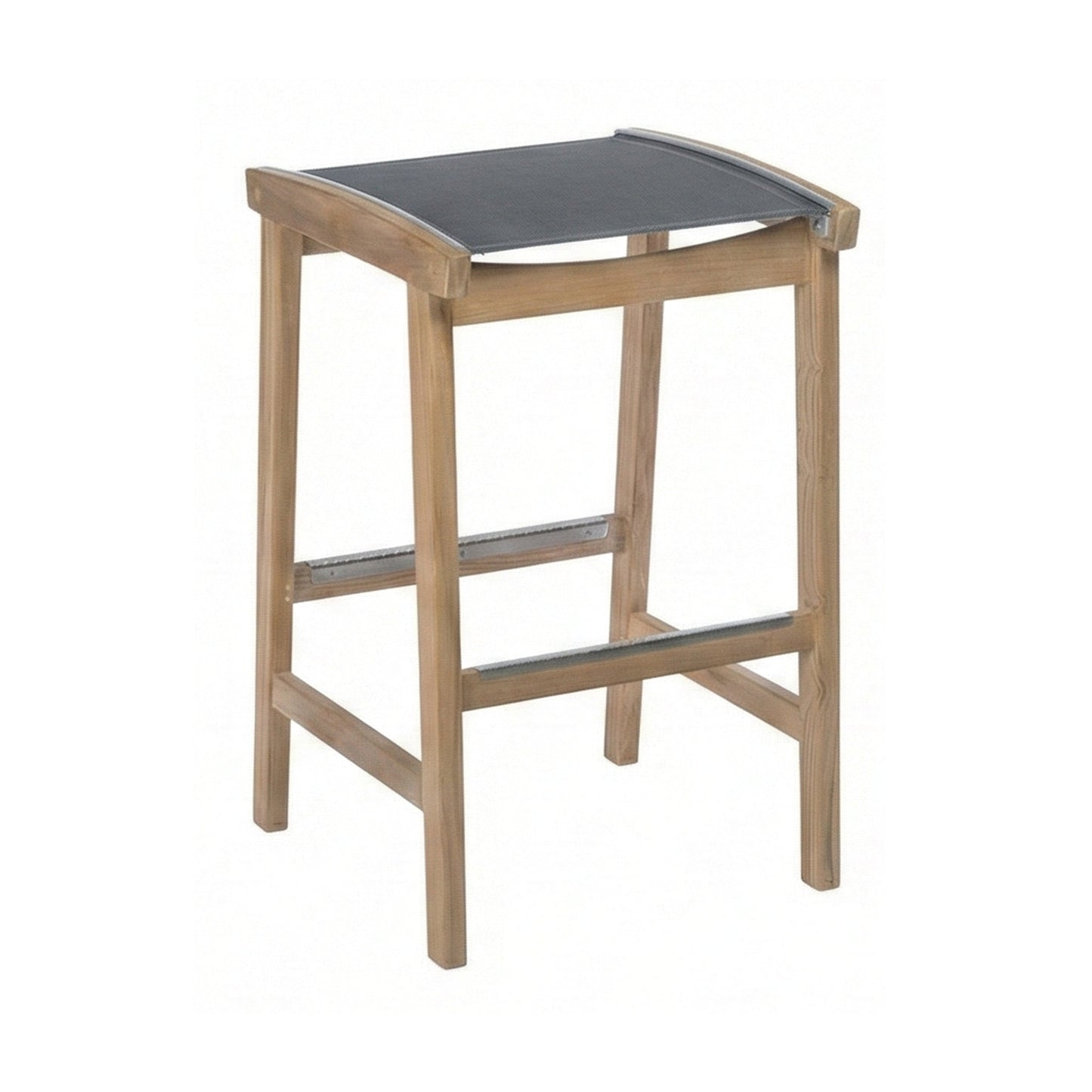 Backless Teak Outdoor Bar Stool