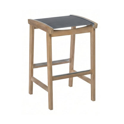 Backless Teak Outdoor Bar Stool