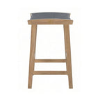 Rückenloser Teak-Barhocker für den Außenbereich