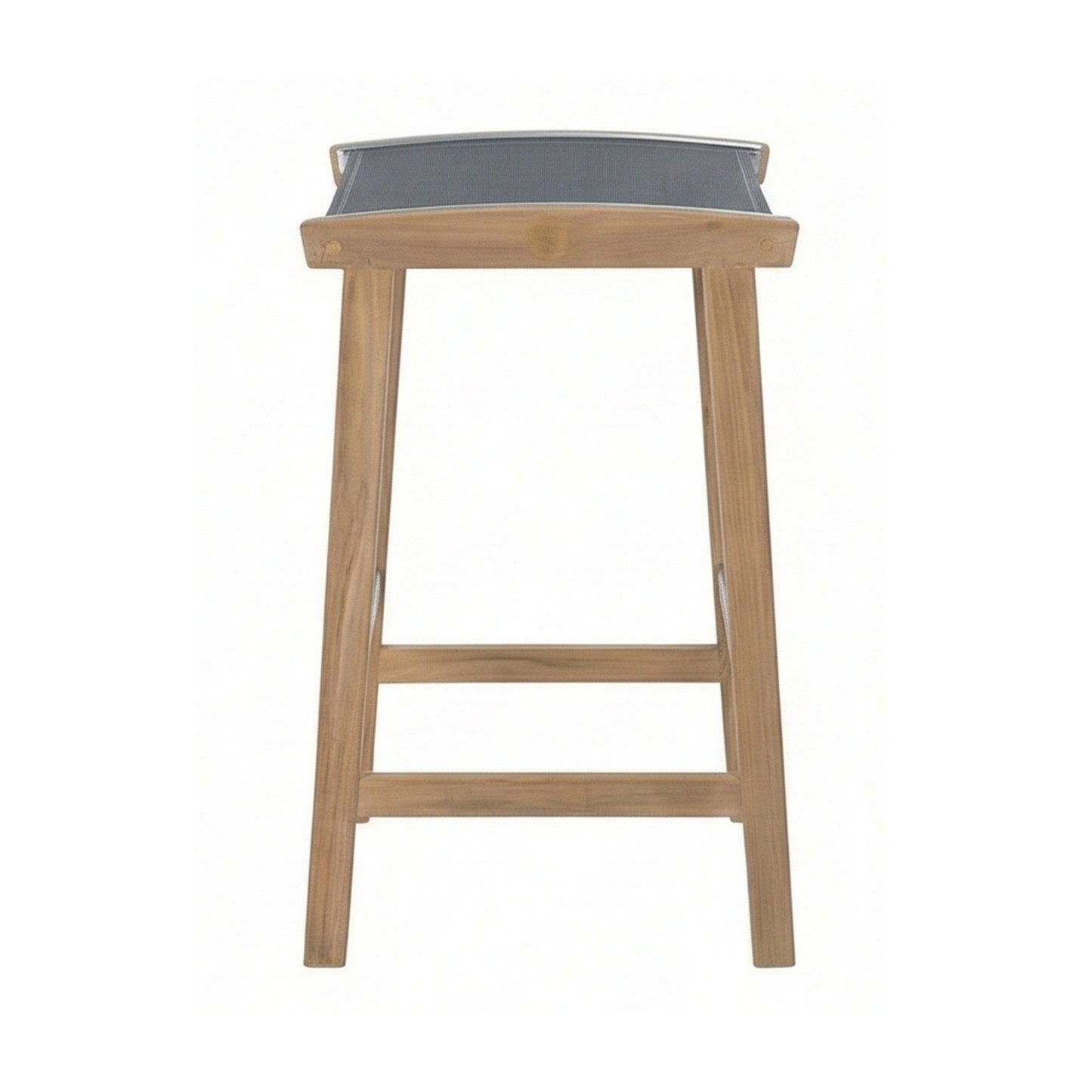 Backless Teak Outdoor Bar Stool