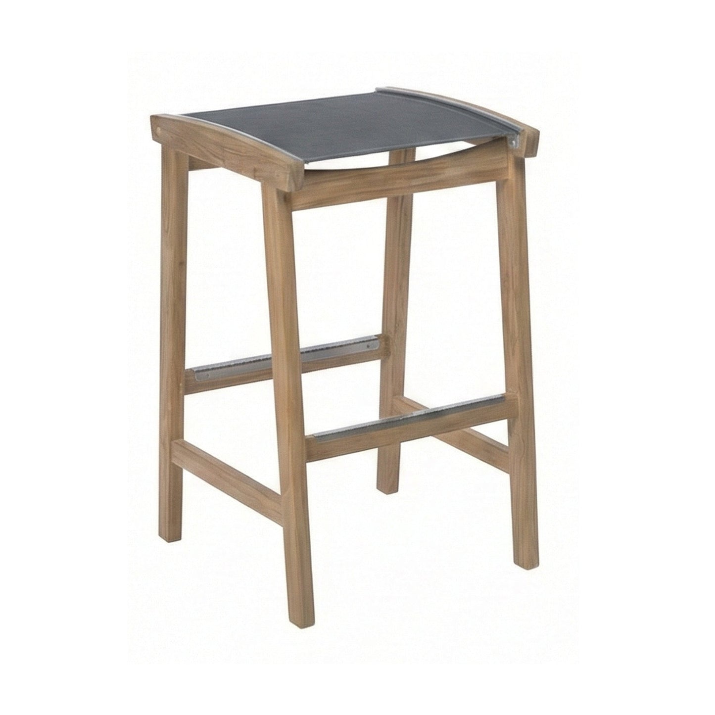 Backless Teak Outdoor Bar Stool