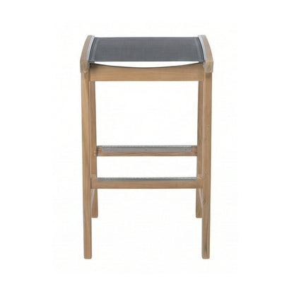 Backless Teak Outdoor Bar Stool