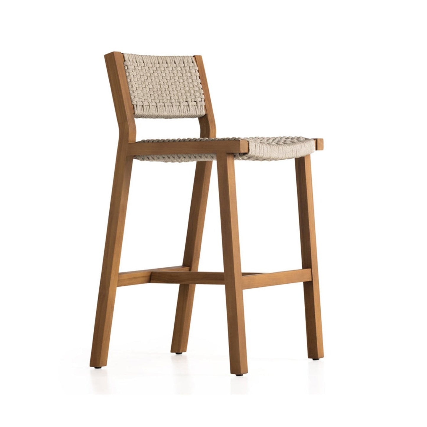 Armless Teak Outdoor Bar Stool
