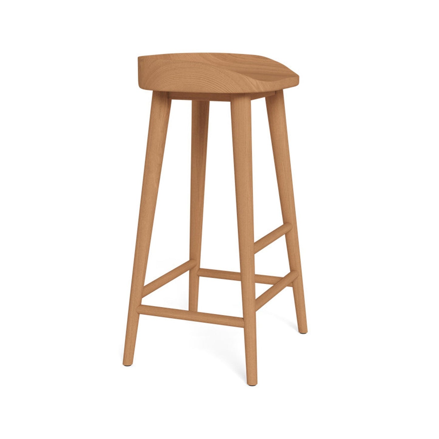 Backless Teak Outdoor Bar Stool