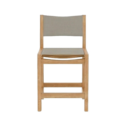 Armless Teak Outdoor Bar Stool