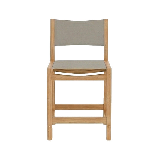 Armless Teak Outdoor Bar Stool