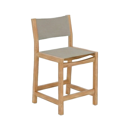 Armless Teak Outdoor Bar Stool