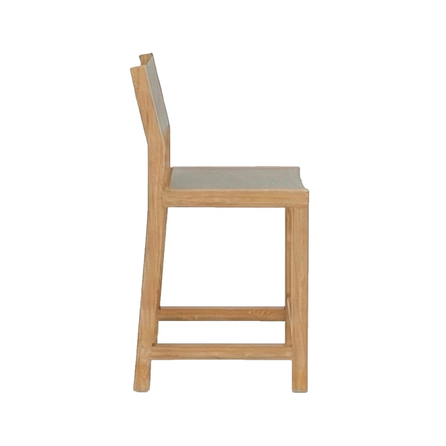Armless Teak Outdoor Bar Stool