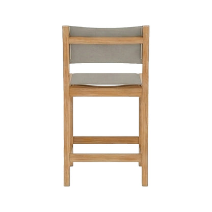 Armless Teak Outdoor Bar Stool