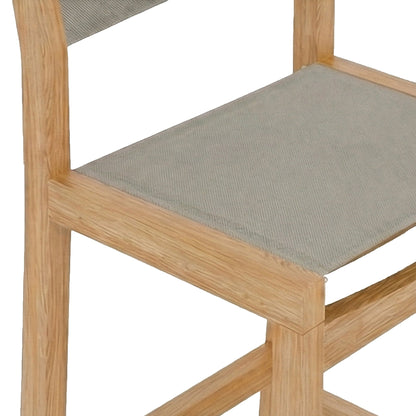 Armless Teak Outdoor Bar Stool