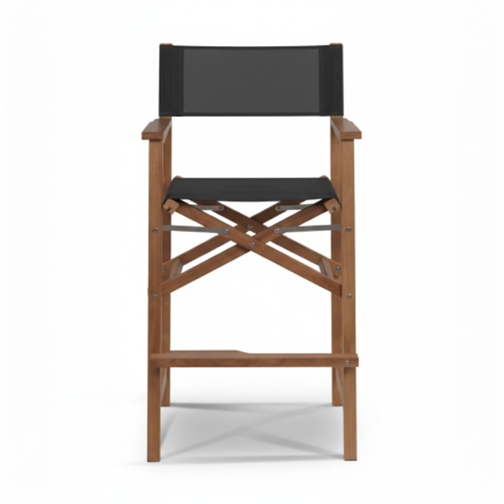 Folding Teak Outdoor Bar Stool