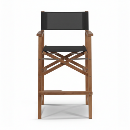 Folding Teak Outdoor Bar Stool