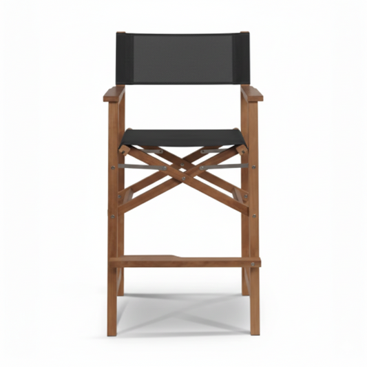 Folding Teak Outdoor Bar Stool